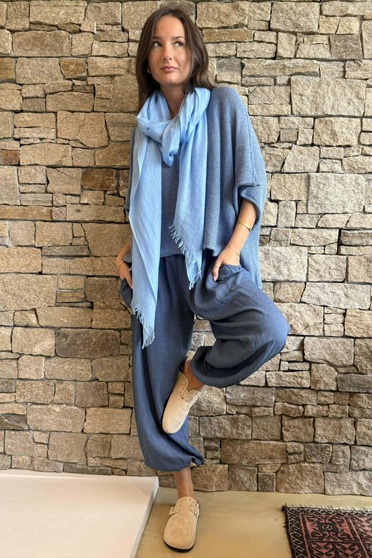 Conrad Box Cotton Knit Denim